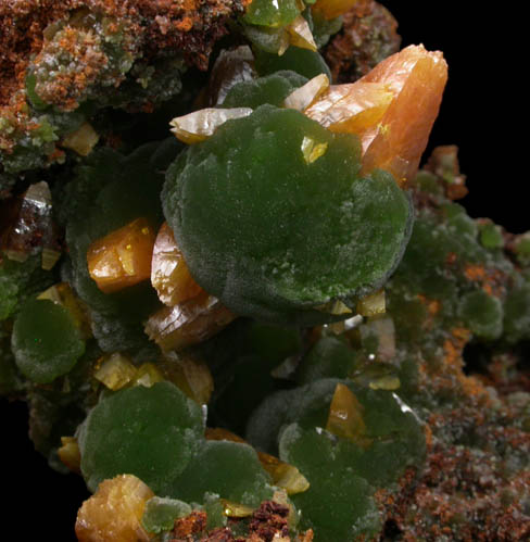 Mimetite and Wulfenite from Mina Ojuela, Mapimi, Durango, Mexico