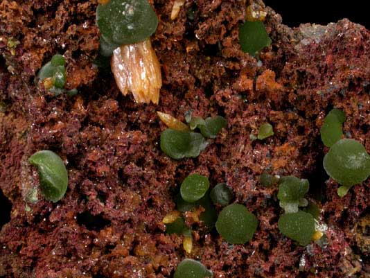 Mimetite with Wulfenite from Mina Ojuela, Mapimi, Durango, Mexico