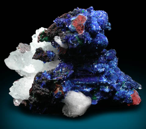 Azurite and Calcite from Lavrion (Laurium) Mining District, Attica Peninsula, Greece