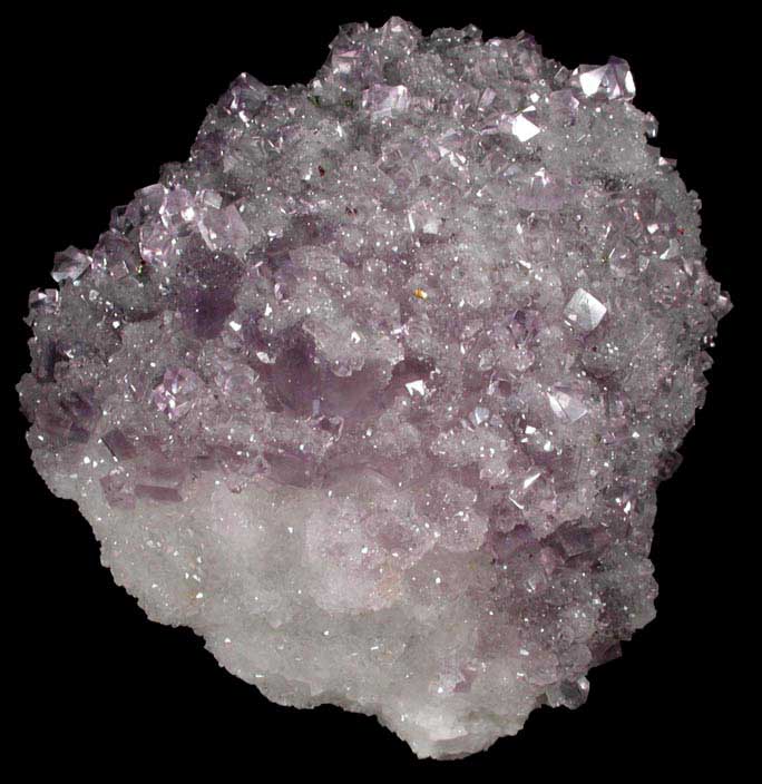 Fluorite and Chalcopyrite over Quartz from Blackdene Mine, Ireshopeburn, Weardale, County Durham, England