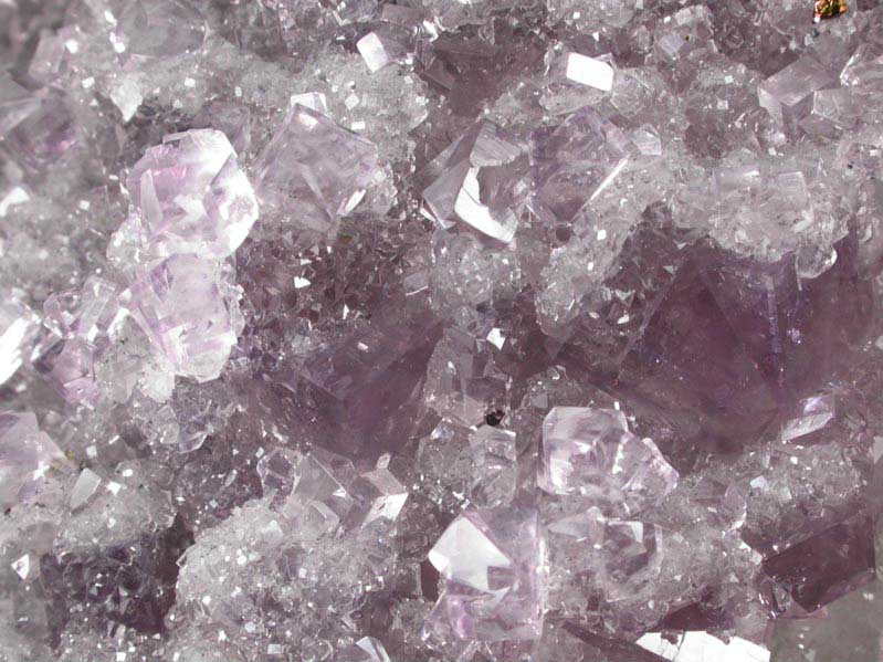 Fluorite and Chalcopyrite over Quartz from Blackdene Mine, Ireshopeburn, Weardale, County Durham, England