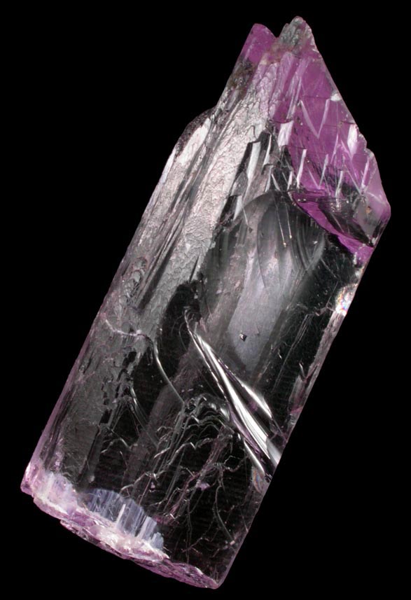 Spodumene var. Kunzite gem-grade flawless crystal from Lavra do Urucum, Conselheiro Pena, 4 km east of Galilia, Minas Gerais, Brazil