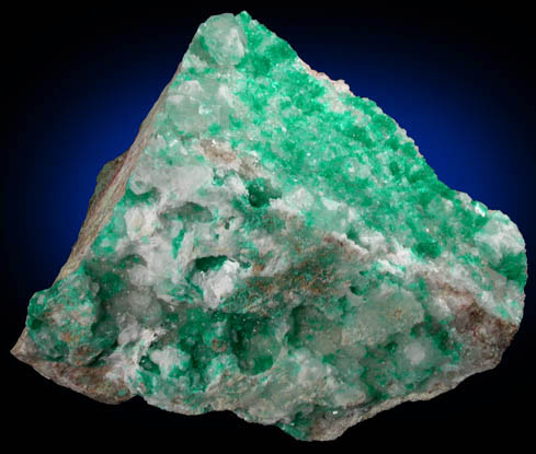 Dioptase on Calcite from Christmas Mine, Banner District, Gila County, Arizona