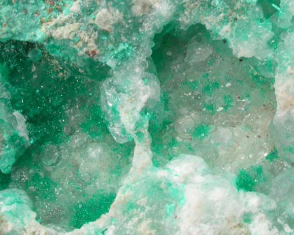 Dioptase on Calcite from Christmas Mine, Banner District, Gila County, Arizona