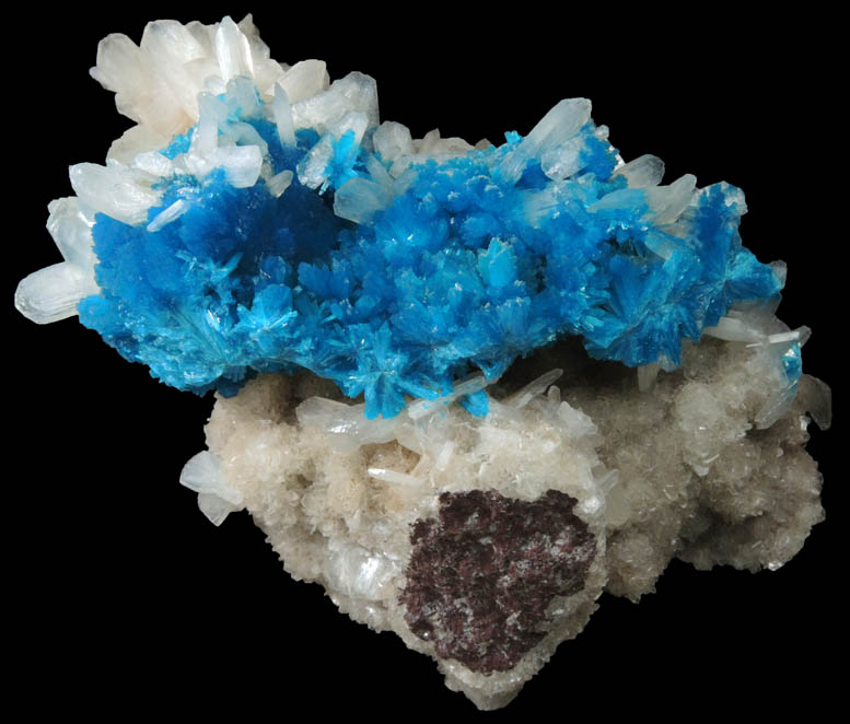 Cavansite with Stilbite-Ca from Wagholi Quarry, Maharashtra, India