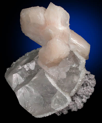 Stilbite on Calcite from Jalgaon, Maharashtra, India