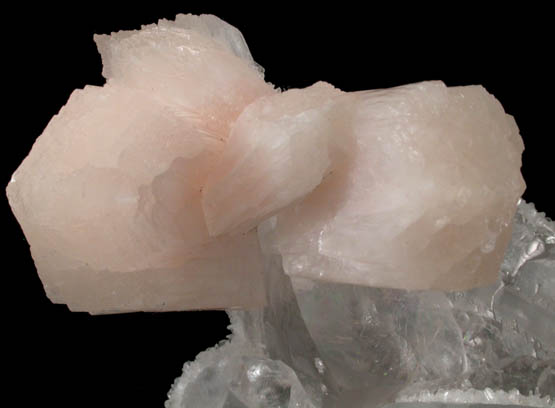 Stilbite on Calcite from Jalgaon, Maharashtra, India