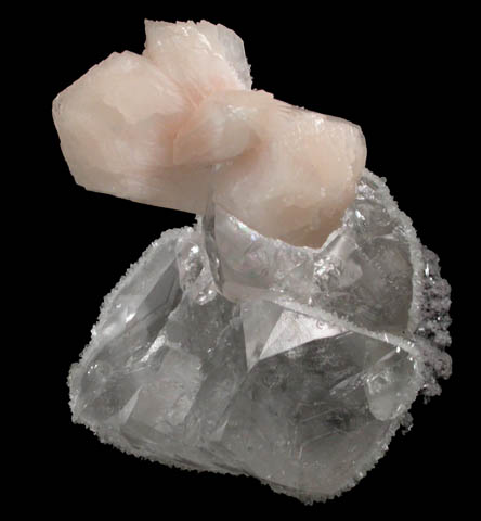 Stilbite on Calcite from Jalgaon, Maharashtra, India