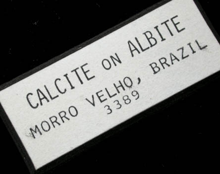 Albite with Calcite from Morro Velho Mine, Nova Lima, Minas Gerais, Brazil