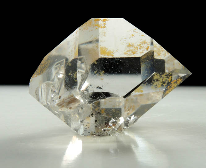 Quartz var. Herkimer Diamond with Pyrobitumen inclusions from Middleville, Herkimer County, New York