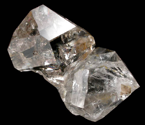 Quartz var. Herkimer Diamonds with Dolomite from Middleville, Herkimer County, New York