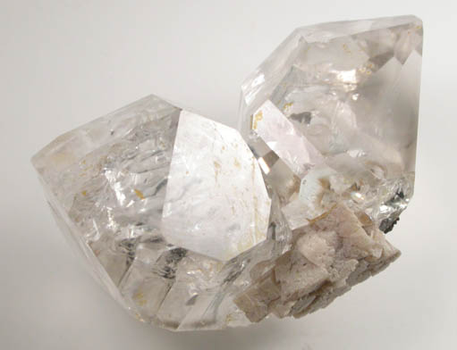 Quartz var. Herkimer Diamonds with Dolomite from Middleville, Herkimer County, New York