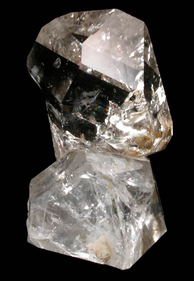 Quartz var. Herkimer Diamonds with Dolomite from Middleville, Herkimer County, New York