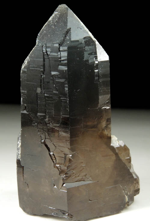 Quartz var. Smoky Quartz (Dauphin Law Twins) with Muscovite from Moat Mountain, west of North Conway, Carroll County, New Hampshire