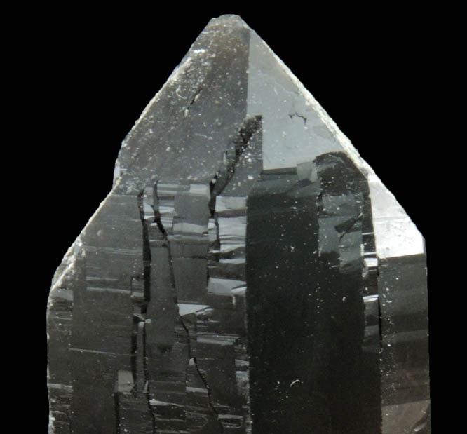 Quartz var. Smoky Quartz (Dauphin Law Twins) with Muscovite from Moat Mountain, west of North Conway, Carroll County, New Hampshire