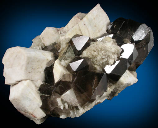 Microcline, Smoky Quartz, Muscovite, Albite from Moat Mountain, west of North Conway, Carroll County, New Hampshire