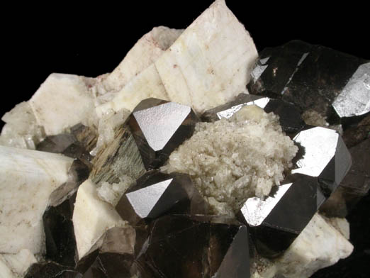 Microcline, Smoky Quartz, Muscovite, Albite from Moat Mountain, west of North Conway, Carroll County, New Hampshire