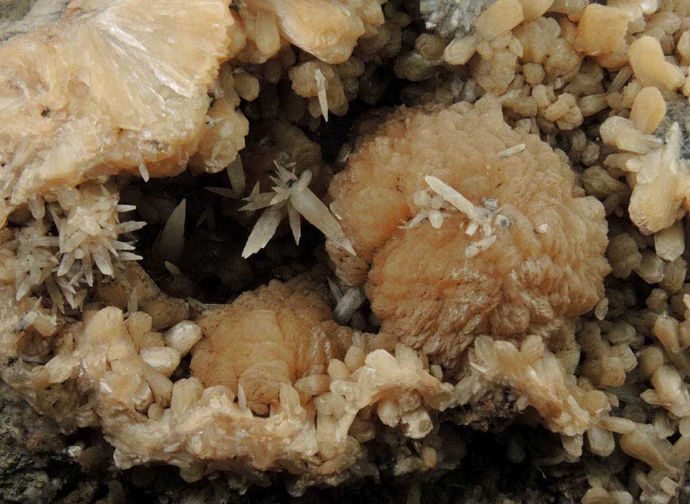 Stilbite, Aragonite, Heulandite from Little Falls-Great Notch-Upper Montclair area, Essex County, New Jersey