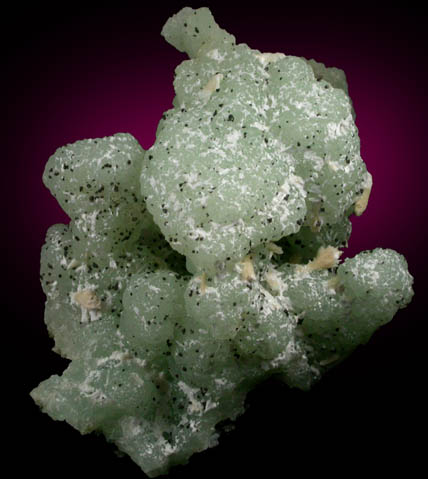 Prehnite pseudomorphs after Glauberite (snake-head) with Laumontite from New Street Quarry, Paterson, Passaic County, New Jersey