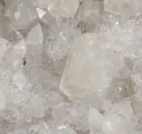 Calcite on Quartz from Summit, Union County, New Jersey