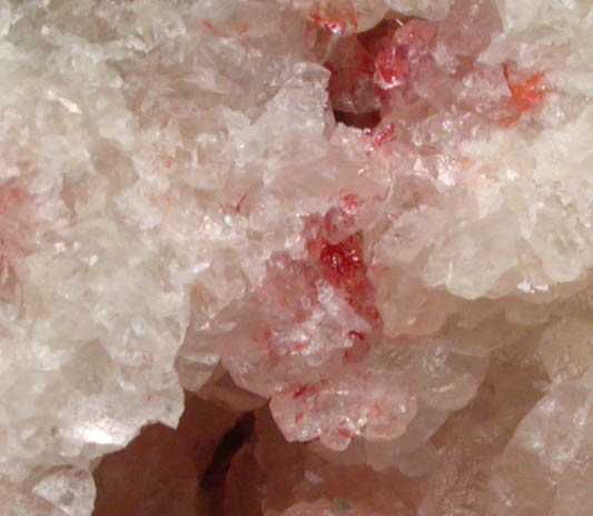 Colemanite with Realgar inclusions from Kramer District, Boron, Kern County, California