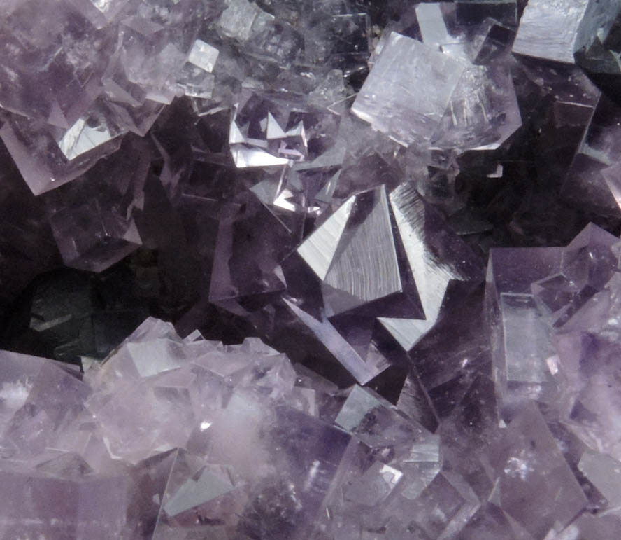 Fluorite (interpenetrant-twinned crystals) with Galena over Quartz from Blackdene Mine, Ireshopeburn, Weardale, County Durham, England