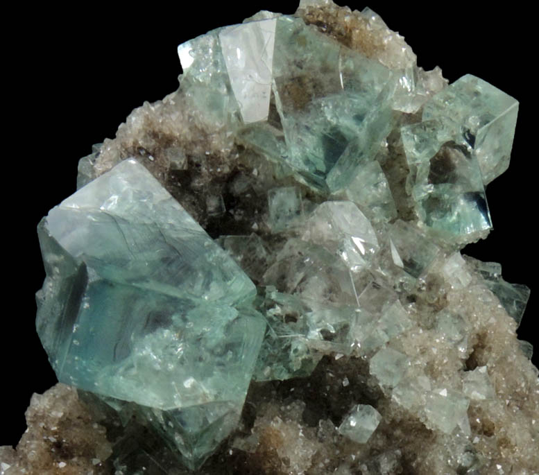Fluorite (interpenetrant-twinned crystals) on Quartz from Heights Mine, Westgate, Weardale District, County Durham, England