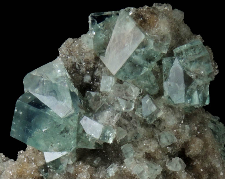 Fluorite (interpenetrant-twinned crystals) on Quartz from Heights Mine, Westgate, Weardale District, County Durham, England
