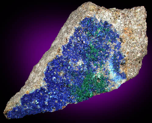 Azurite with Antlerite-Brochantite from Posey Mine, Red Canyon, San Juan County, Utah