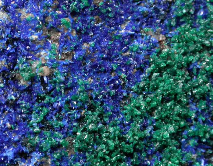 Azurite with Antlerite-Brochantite from Posey Mine, Red Canyon, San Juan County, Utah