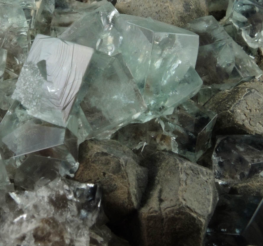 Fluorite (interpenetrant-twinned crystals) plus Galena from Heights Mine, Westgate, Weardale District, County Durham, England