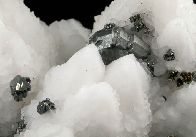 Tennantite-Tetrahedrite on Quartz from El Cobre Mine, Concepcion del Oro, Zacatecas, Mexico
