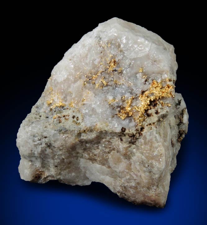 Gold in Quartz from Lecanvey Prospect, B Vein, Croagh Patrick, County Mayo, Ireland