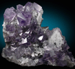 Fluorite (twinned crystals) on Quartz from Frasers Hush Mine, 360 Level, Rookhope, Weardale, County Durham, England