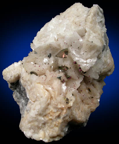 Cinnabar, Chalcopyrite, Dolomite from Gortdrum Mine, Monard, County Tipperary, Ireland