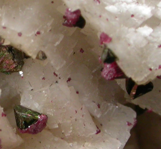 Cinnabar, Chalcopyrite, Dolomite from Gortdrum Mine, Monard, County Tipperary, Ireland