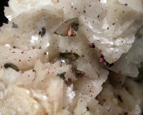 Cinnabar, Chalcopyrite, Dolomite from Gortdrum Mine, Monard, County Tipperary, Ireland