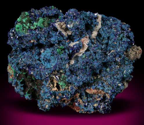 Azurite, Barite, Malachite from Tynagh Mine, Northgate Dumps, County Galway, Ireland