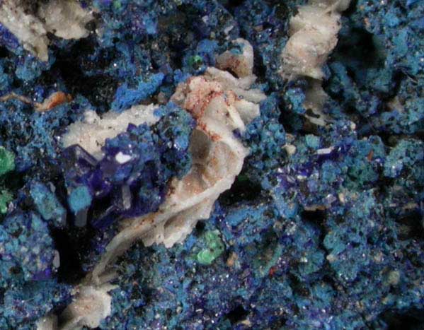 Azurite, Barite, Malachite from Tynagh Mine, Northgate Dumps, County Galway, Ireland