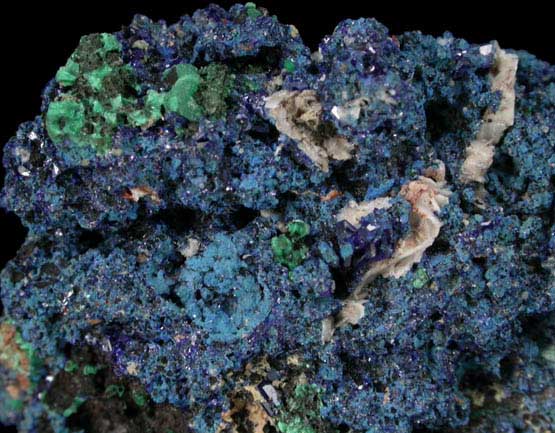 Azurite, Barite, Malachite from Tynagh Mine, Northgate Dumps, County Galway, Ireland