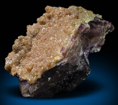 Smithsonite on Fluorite from Cave-In-Rock District, Hardin County, Illinois