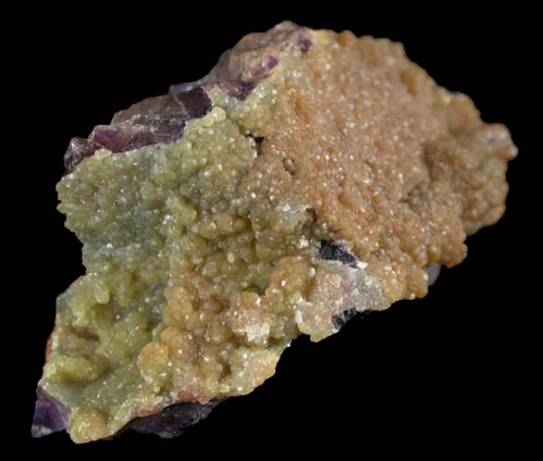 Smithsonite on Fluorite from Cave-In-Rock District, Hardin County, Illinois