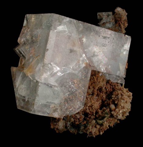 Fluorite on Quartz, Pyrrhotite, Pyrite from Dalnegorsk, Primorskiy Kray, Russia