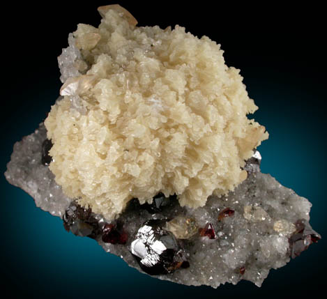 Barite with Calcite and Sphalerite from Cumberland Mine, Smith County, Tennessee