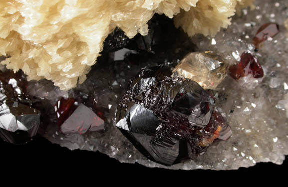 Barite with Calcite and Sphalerite from Cumberland Mine, Smith County, Tennessee