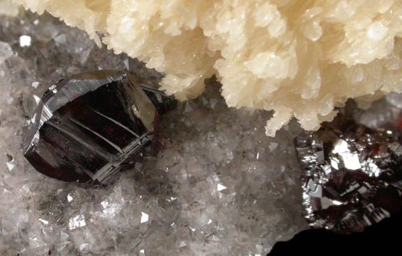 Barite with Calcite and Sphalerite from Cumberland Mine, Smith County, Tennessee