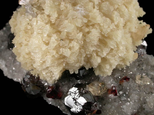 Barite with Calcite and Sphalerite from Cumberland Mine, Smith County, Tennessee