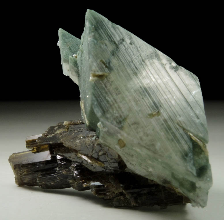 Epidote and Orthoclase var. Adularia with Actinolite inclusions from Alchuri, Shigar Valley, Gilgit-Baltistan, Pakistan