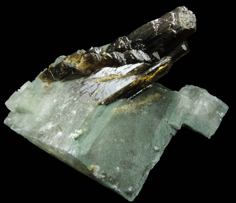 Epidote and Orthoclase var. Adularia with Actinolite inclusions from Alchuri, Shigar Valley, Gilgit-Baltistan, Pakistan