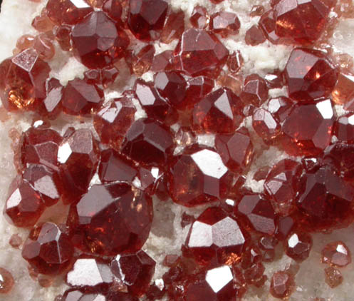 Spessartine-Grossular Garnet on Microcline from Harizedo, Upper Braldu Valley, Baltistan, Gilgit-Baltistan, Pakistan